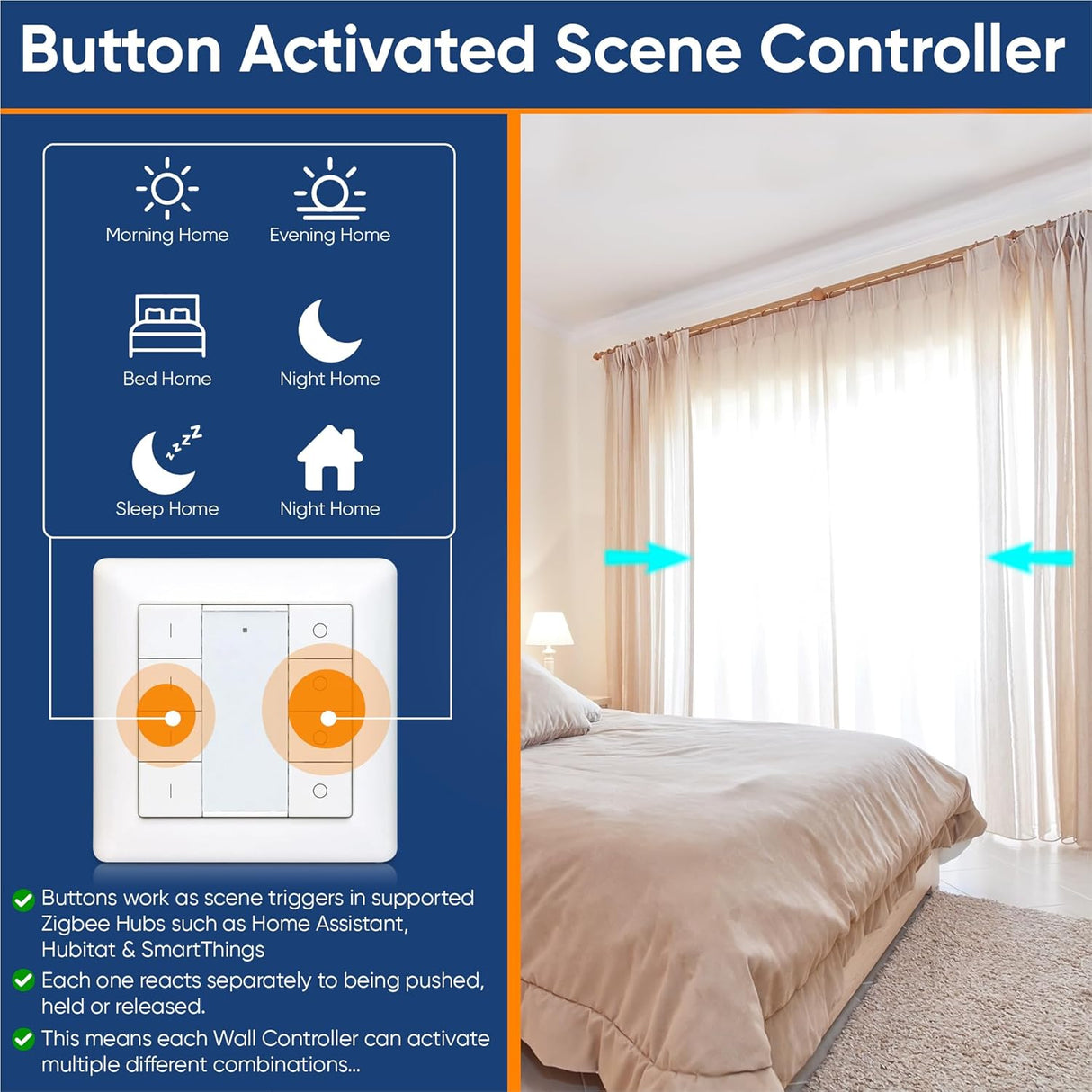 Vesternet Zigbee Wall Controller - 8 Button