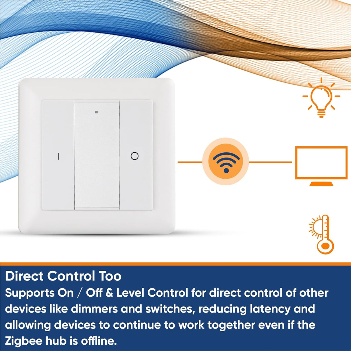 Vesternet Zigbee Controlador de pared - 2 botones