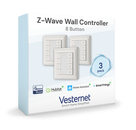 Vesternet Z-Wave Vægkontrol - 8 knapper