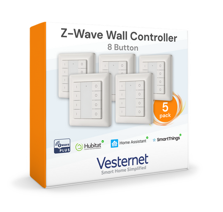 Vesternet Z-Wave Vægkontrol - 8 knapper