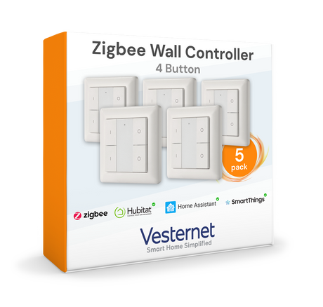 Vesternet Zigbee Vægkontrol - 4 knapper